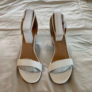 New White Low Heels